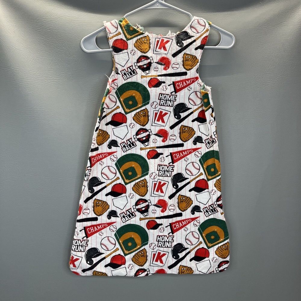 Baby Sleep Sack Blanket Baseball Print Homemade Home Run Play Ball White Red